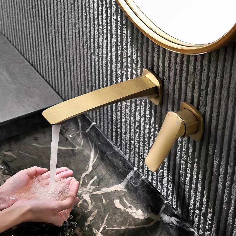 Home Bar Sink - خلاط حوض حمام ذهبي مخفي بقلب