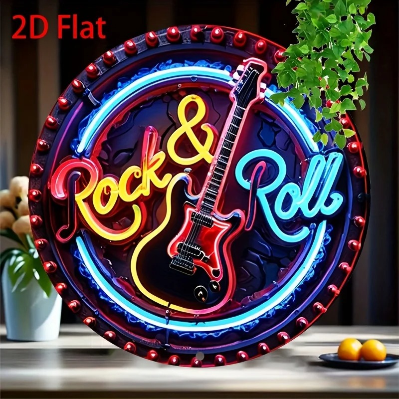 Home Bar Signs - لافتة نيون بتصميم روك عتيق، زخرفة