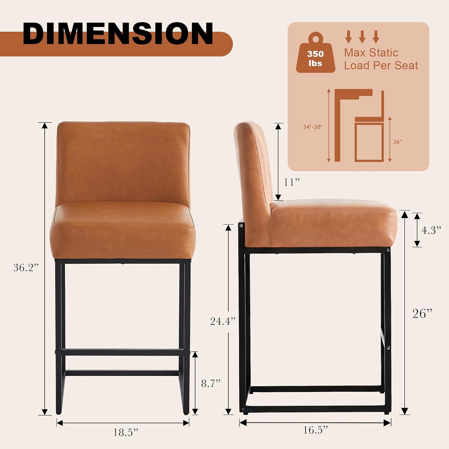 مجموعة من 4 كراسي بار حديثة من - مراجعة Home Bar Stools وسعره