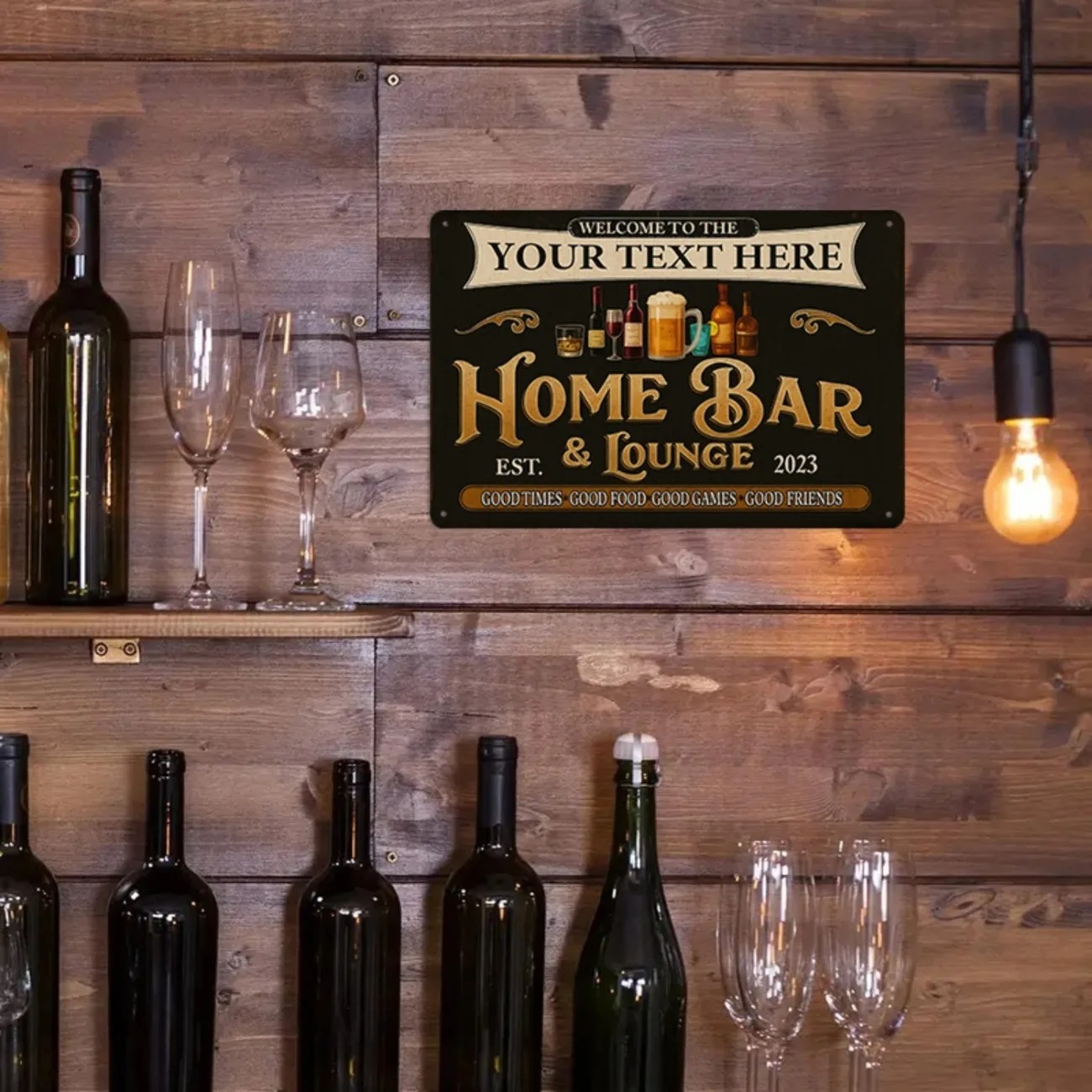 لافتة معدنية مخصصة للبار المنز - مراجعة Home Bar Lounge وسعره