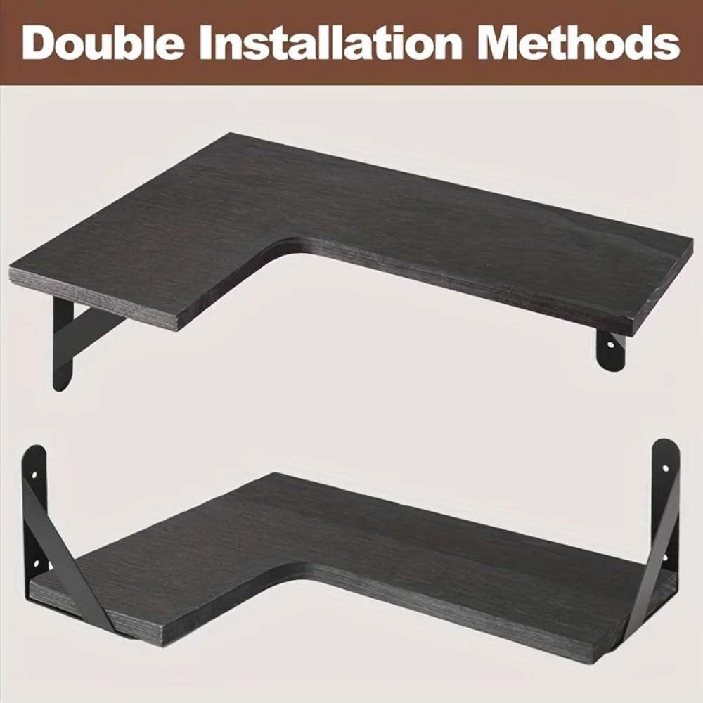 رفوف خشبية طبيعية معلقة على ال - مراجعة Home Bar Shelf وسعره