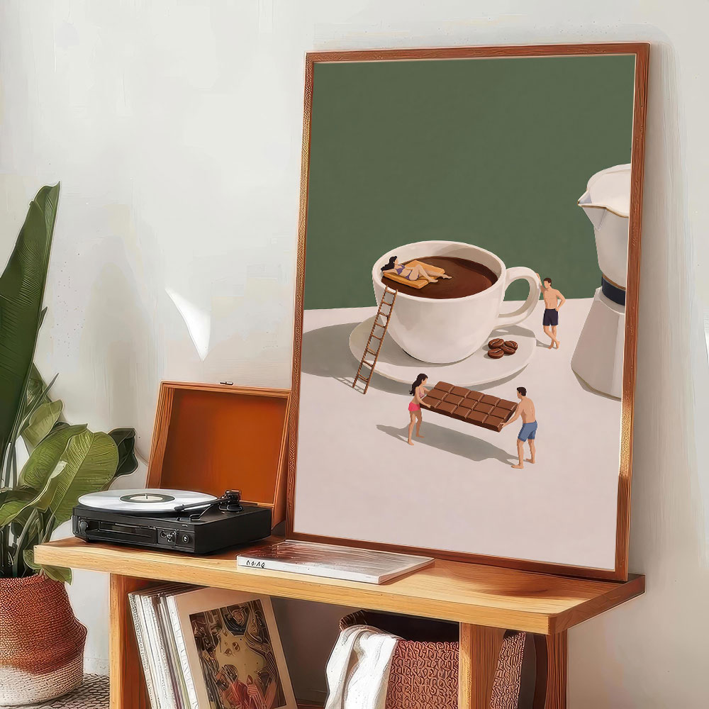 لوحة فنية بدون إطار لعشاق القه - مراجعة Home Bar And Coffee وسعره