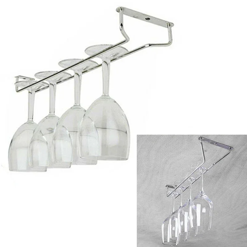 حامل أكواب النبيذ المعلق رأساً - مراجعة Home Bar Shelves وسعره