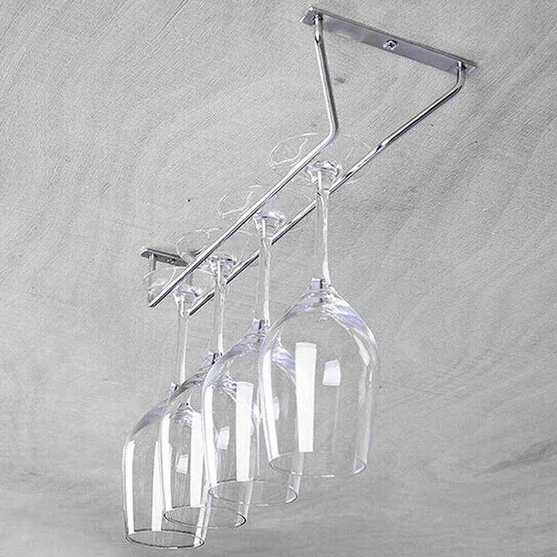 حامل أكواب النبيذ المعلق رأساً - مراجعة Home Bar Shelves وسعره