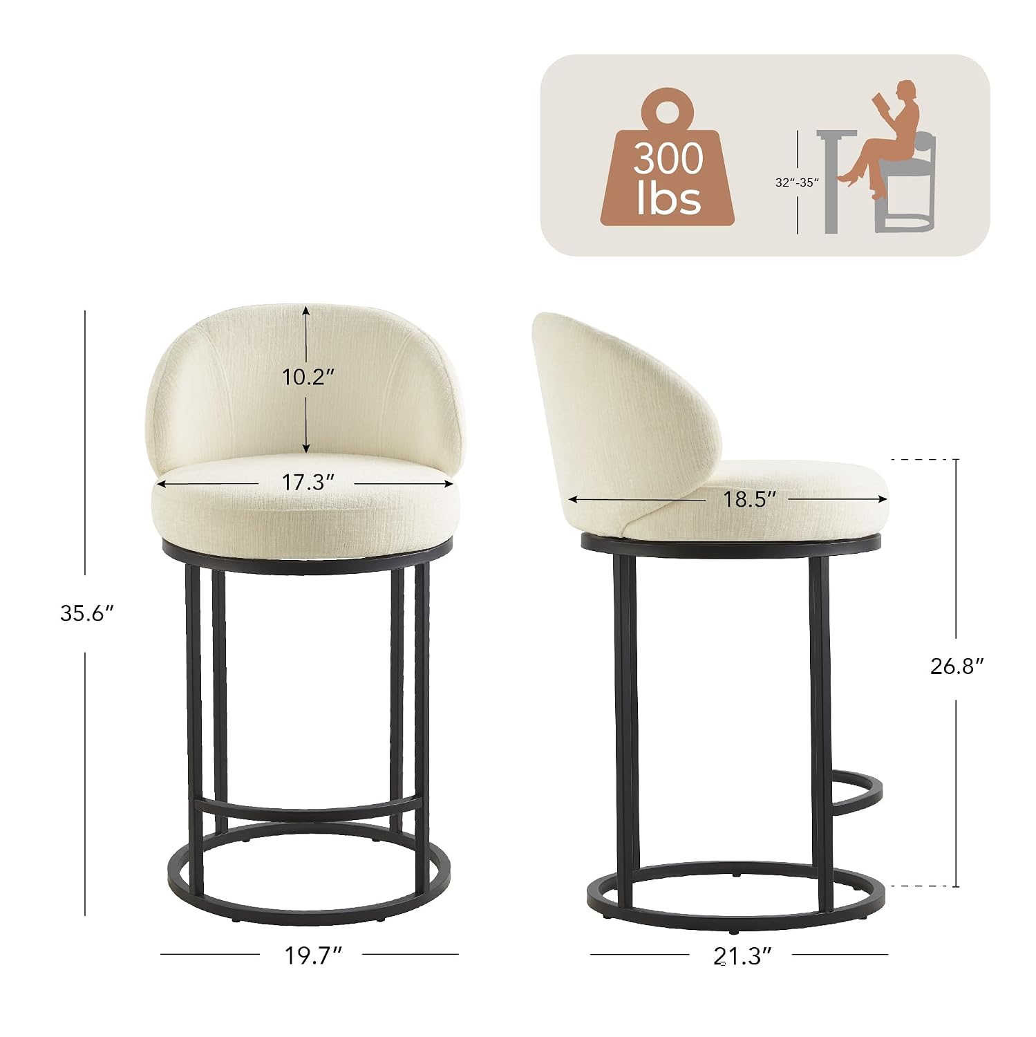 مجموعة من 3 كراسي بار دوارة مب - مراجعة Home Bar Stools وسعره
