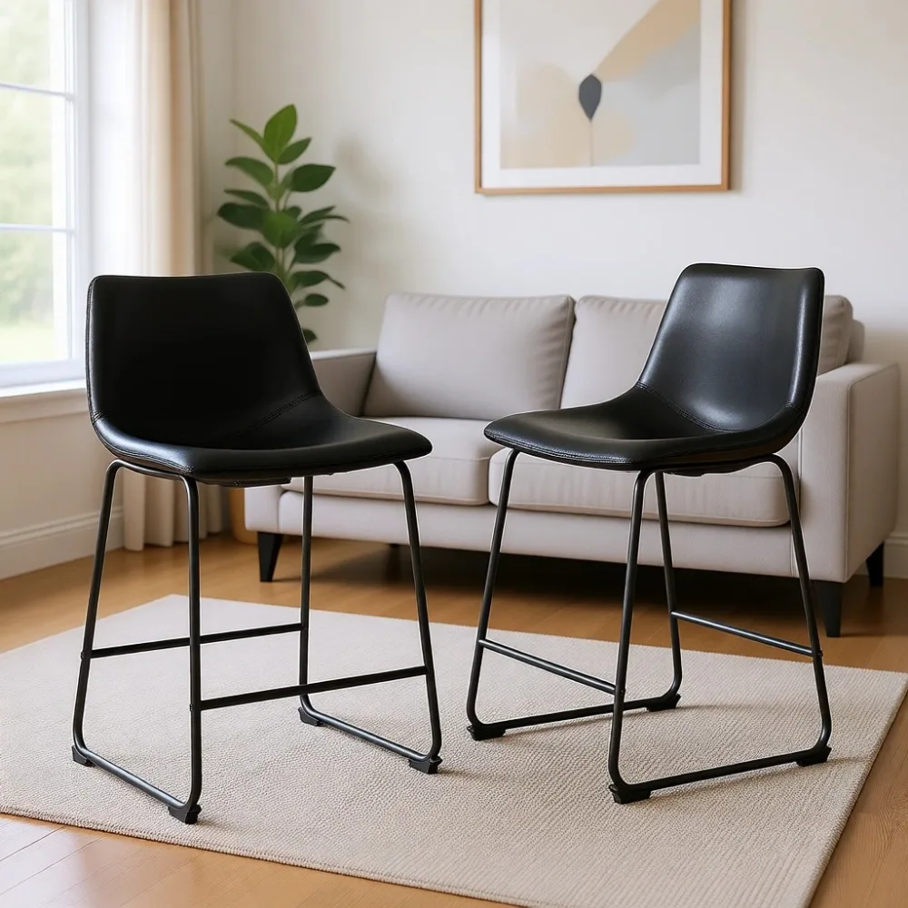 مجموعة كراسي بار من الجلد الصن - مراجعة Home Bar Stools وسعره