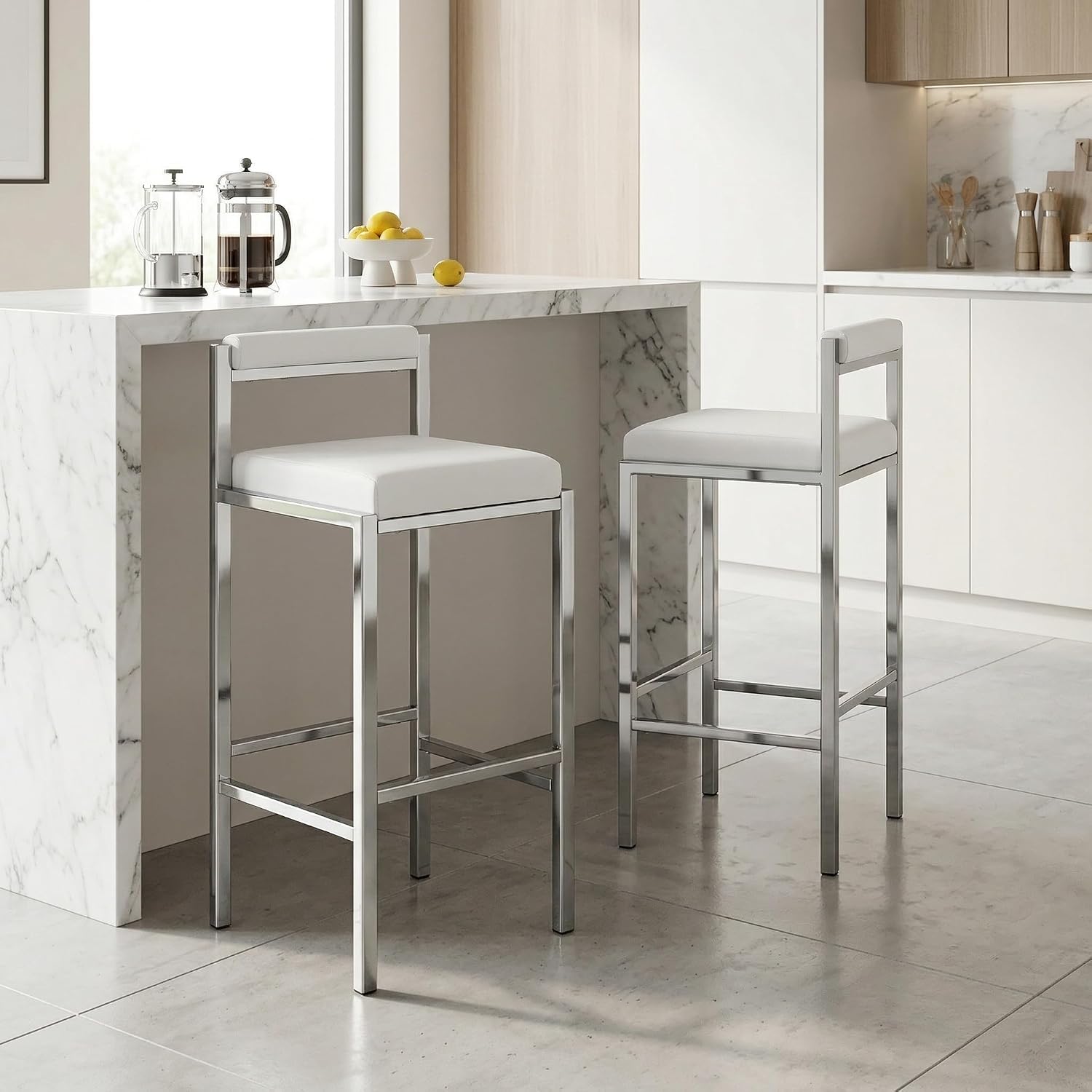 مجموعة من كرسيين بار، بارتفاع  - مراجعة Home Bar Stools وسعره