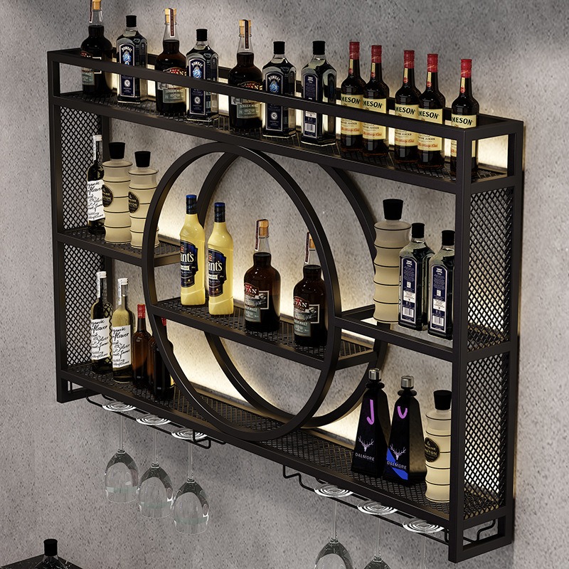 رف نبيذ للبار، خزانة نبيذ مثبت - مراجعة Home Bar Shelves وسعره