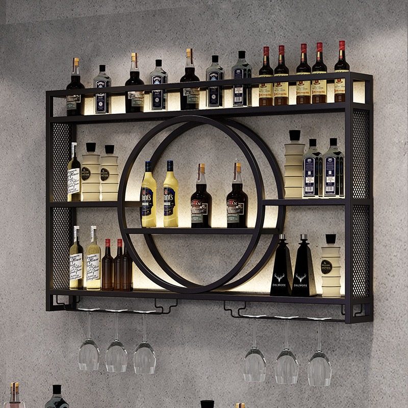 رف نبيذ للبار، خزانة نبيذ مثبت - مراجعة Home Bar Shelves وسعره