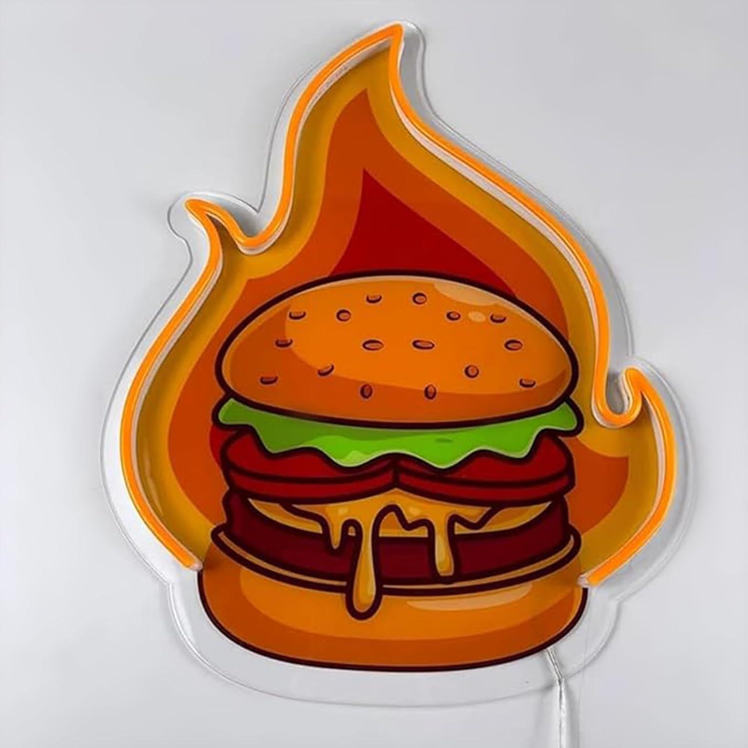 لافتة نيون LED على شكل برجر، إ - مراجعة Home Bar Signs وسعره